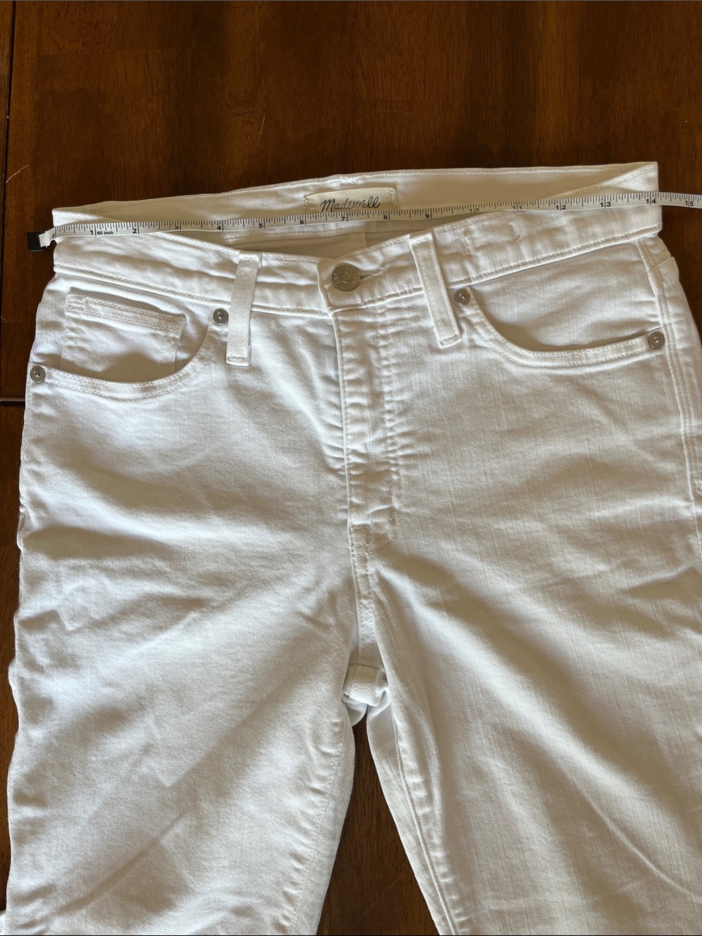 Madewell 9" High-Rise Skinny Jeans in Pure White - Picture 5 of 7